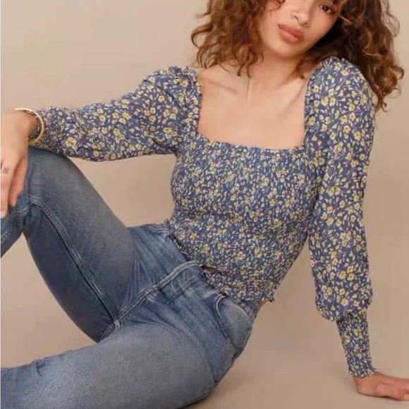 Reformation Blue Pinto Top - Picture 1 of 4